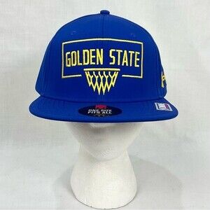 Golden State Warriors Blue Hat Cap New Under Armour HTF Flat Bill Snapback OSFA